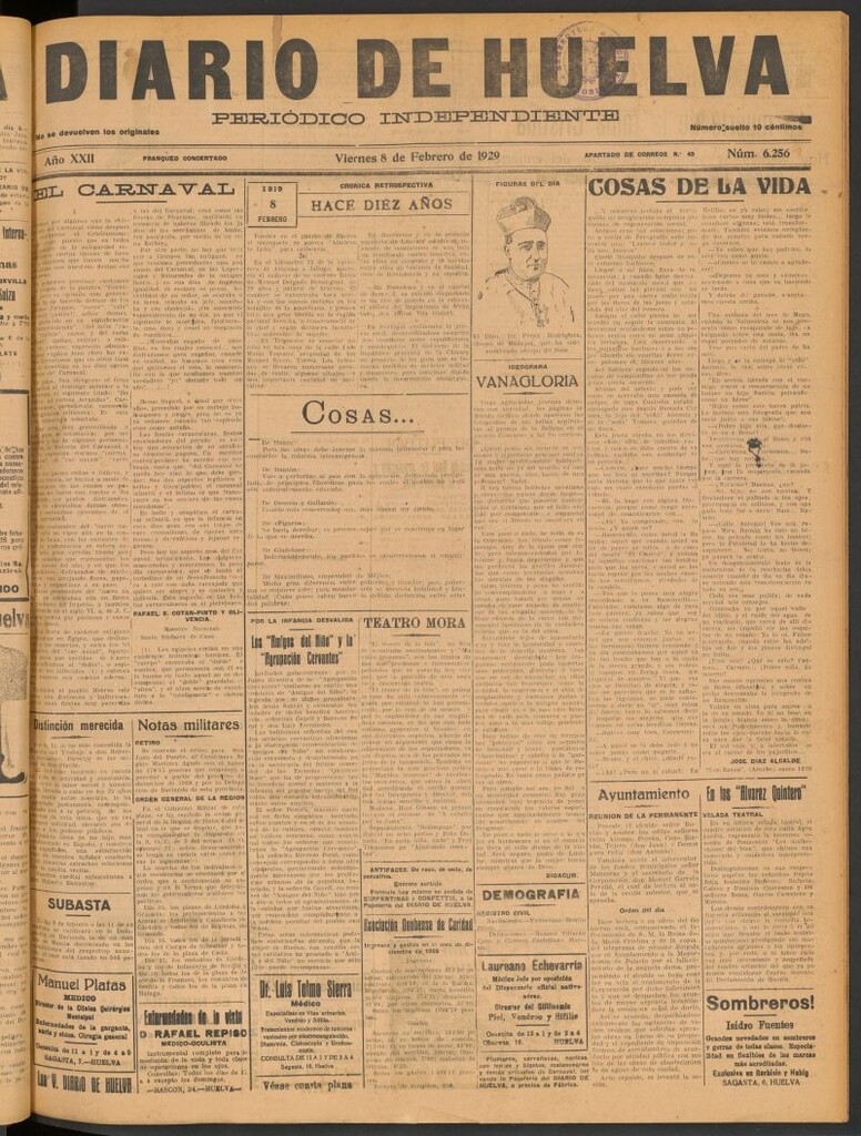 Miniatura de Diario de Huelva : periódico independiente del 8 de febrero de 1929