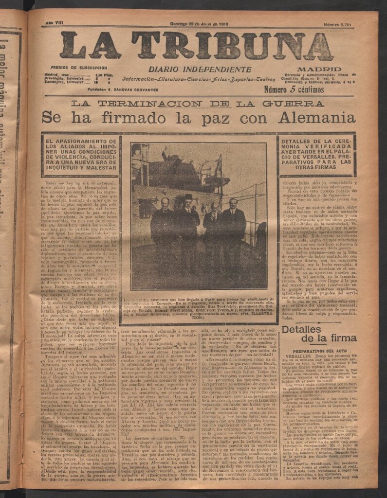 Miniatura de La Tribuna del 29 de junio de 1919