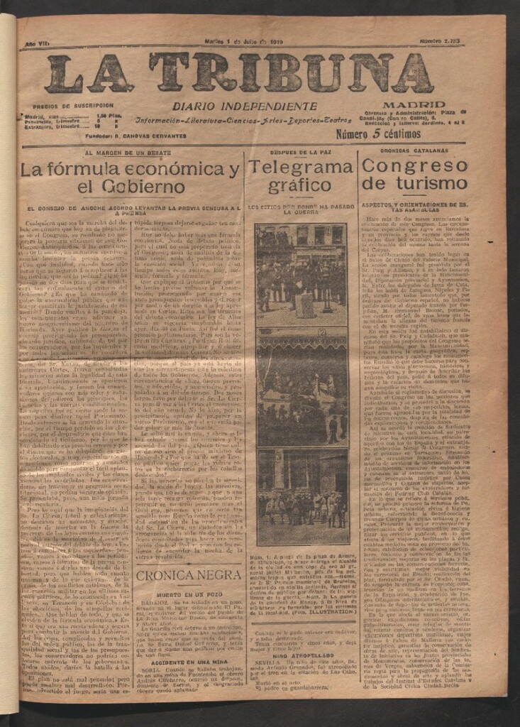Miniatura de La Tribuna del 1 de julio de 1919