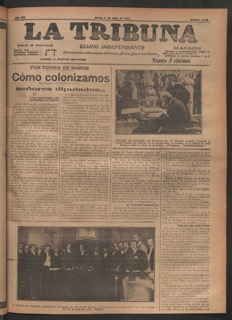 Miniatura de La Tribuna del 8 de julio de 1919