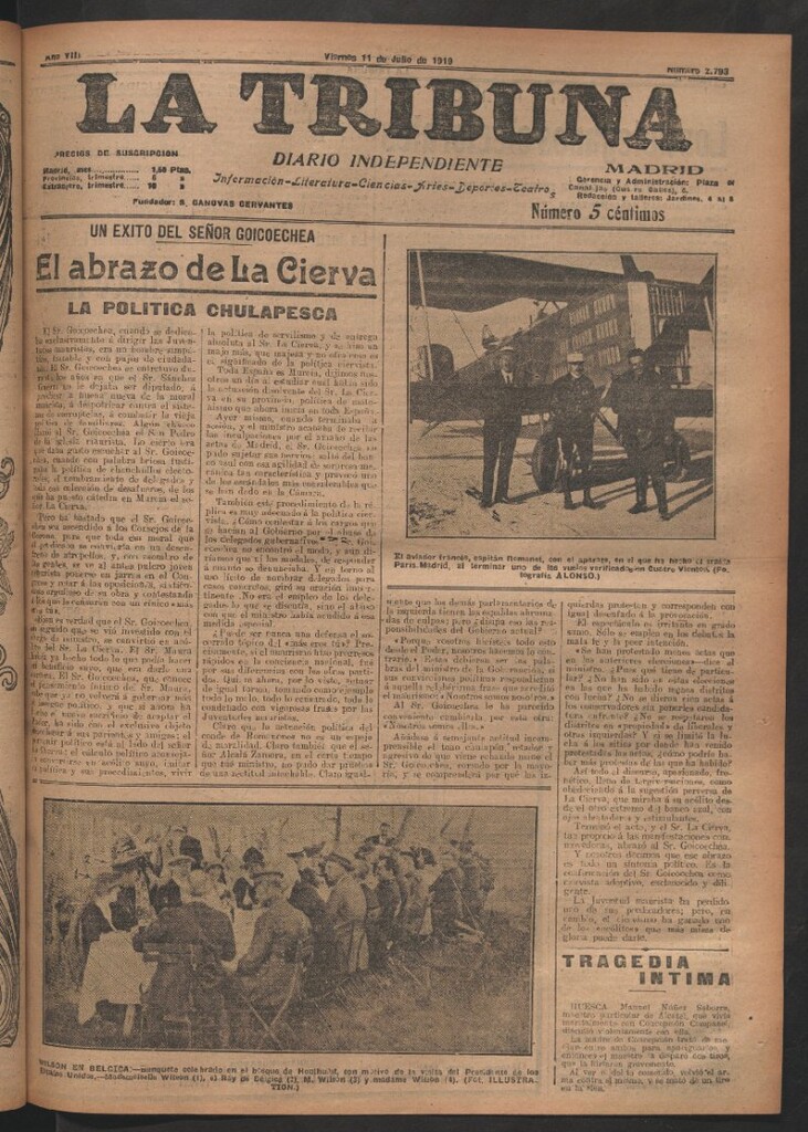 Miniatura de La Tribuna del 11 de julio de 1919