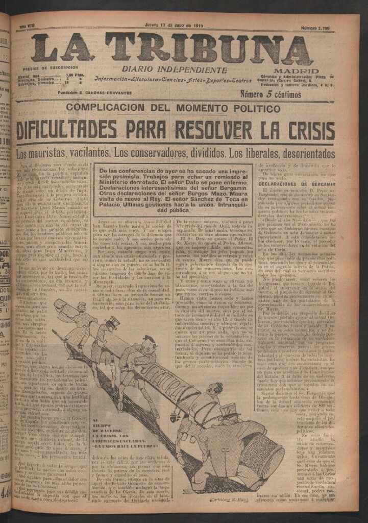 Miniatura de La Tribuna del 17 de julio de 1919