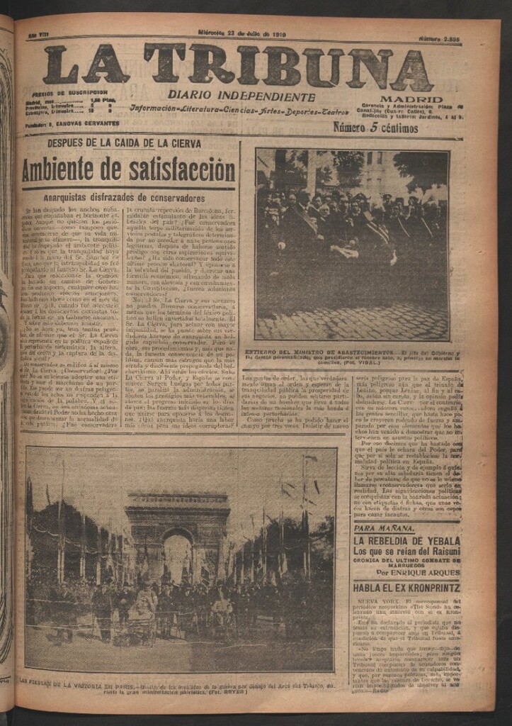 Miniatura de La Tribuna del 23 de julio de 1919