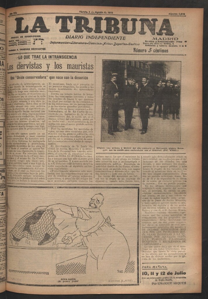 Miniatura de La Tribuna del 1 de agosto de 1919
