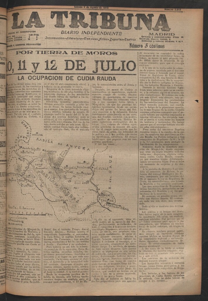 Miniatura de La Tribuna del 2 de agosto de 1919
