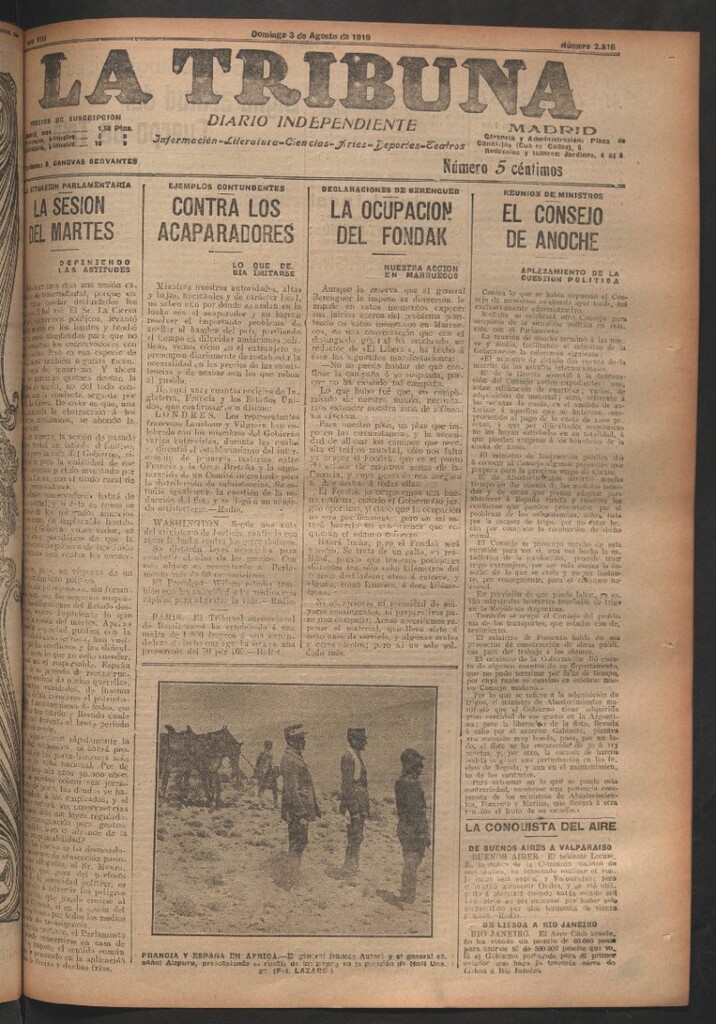 Miniatura de La Tribuna del 3 de agosto de 1919
