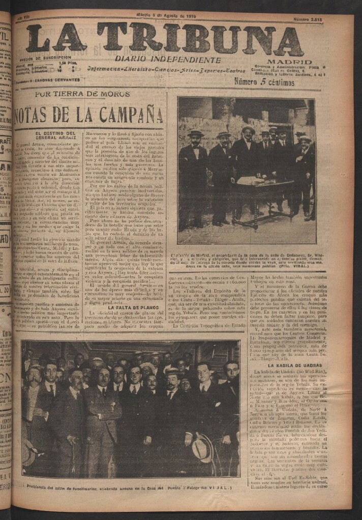 Miniatura de La Tribuna del 5 de agosto de 1919