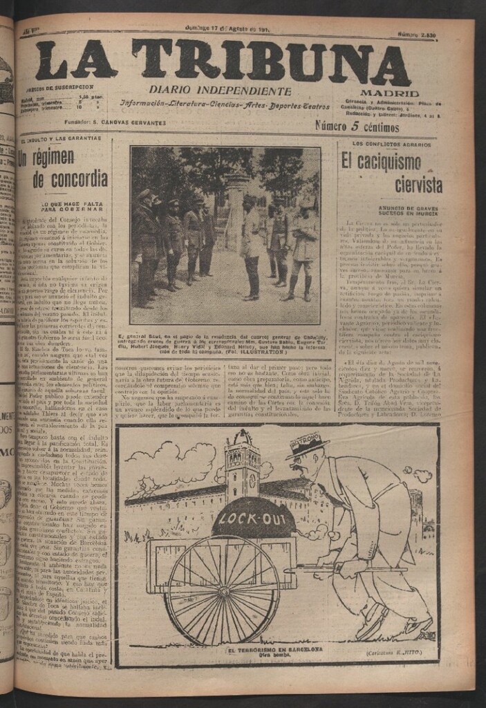 Miniatura de La Tribuna del 17 de agosto de 1919