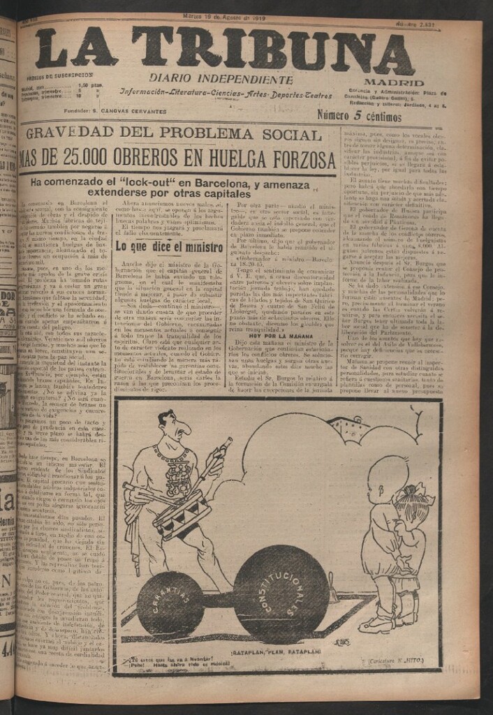 Miniatura de La Tribuna del 19 de agosto de 1919