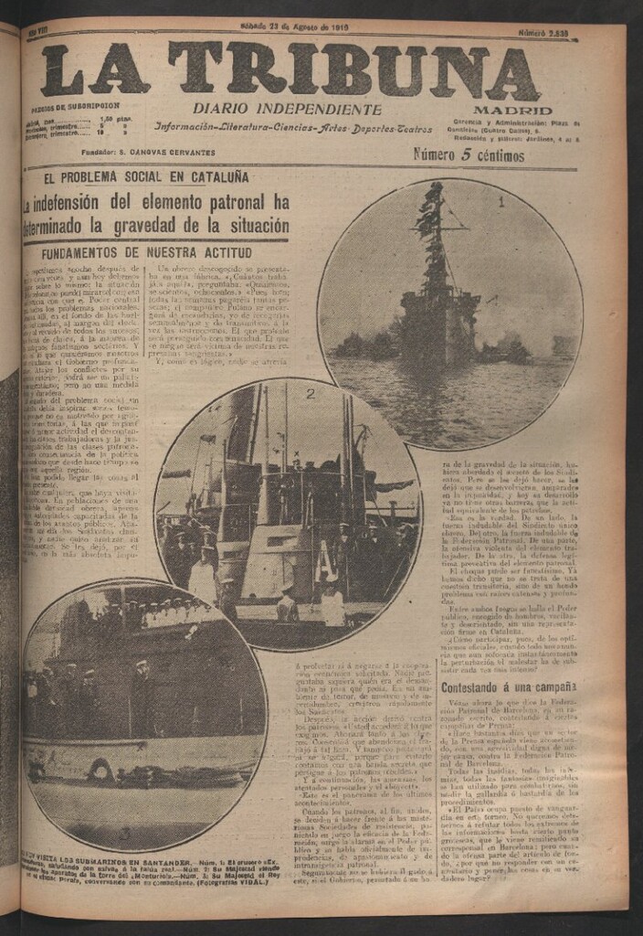 Miniatura de La Tribuna del 23 de agosto de 1919