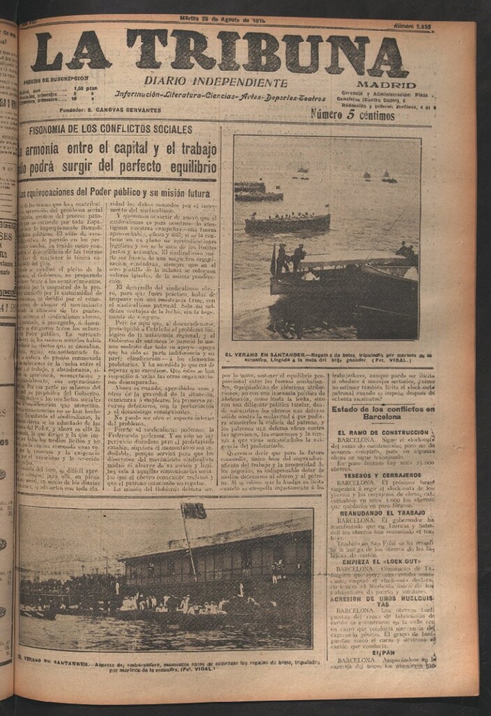 Miniatura de La Tribuna del 26 de agosto de 1919
