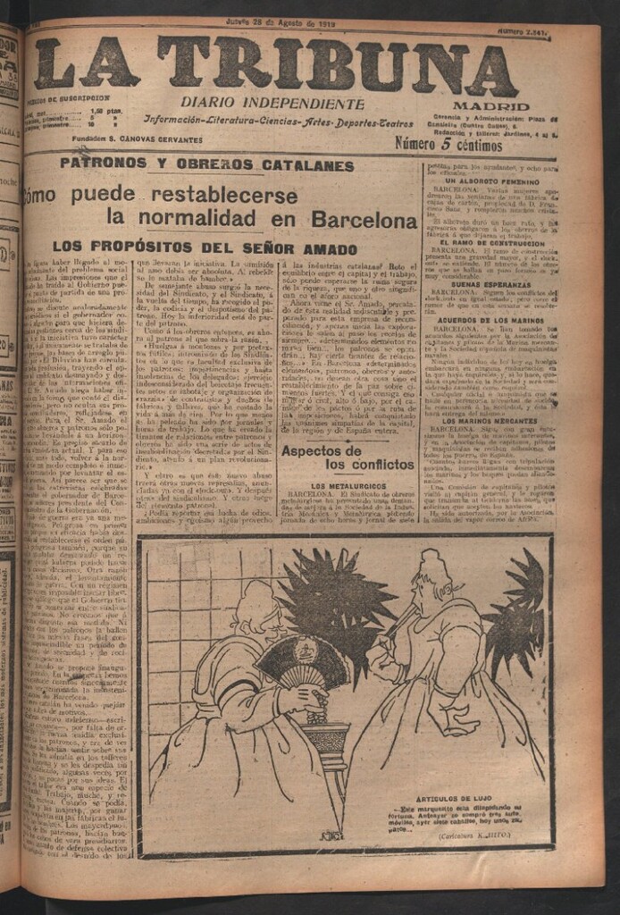 Miniatura de La Tribuna del 28 de agosto de 1919