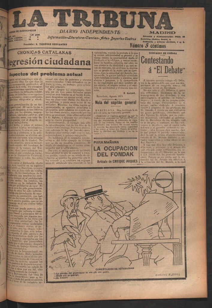 Miniatura de La Tribuna del 1 de septiembre de 1919