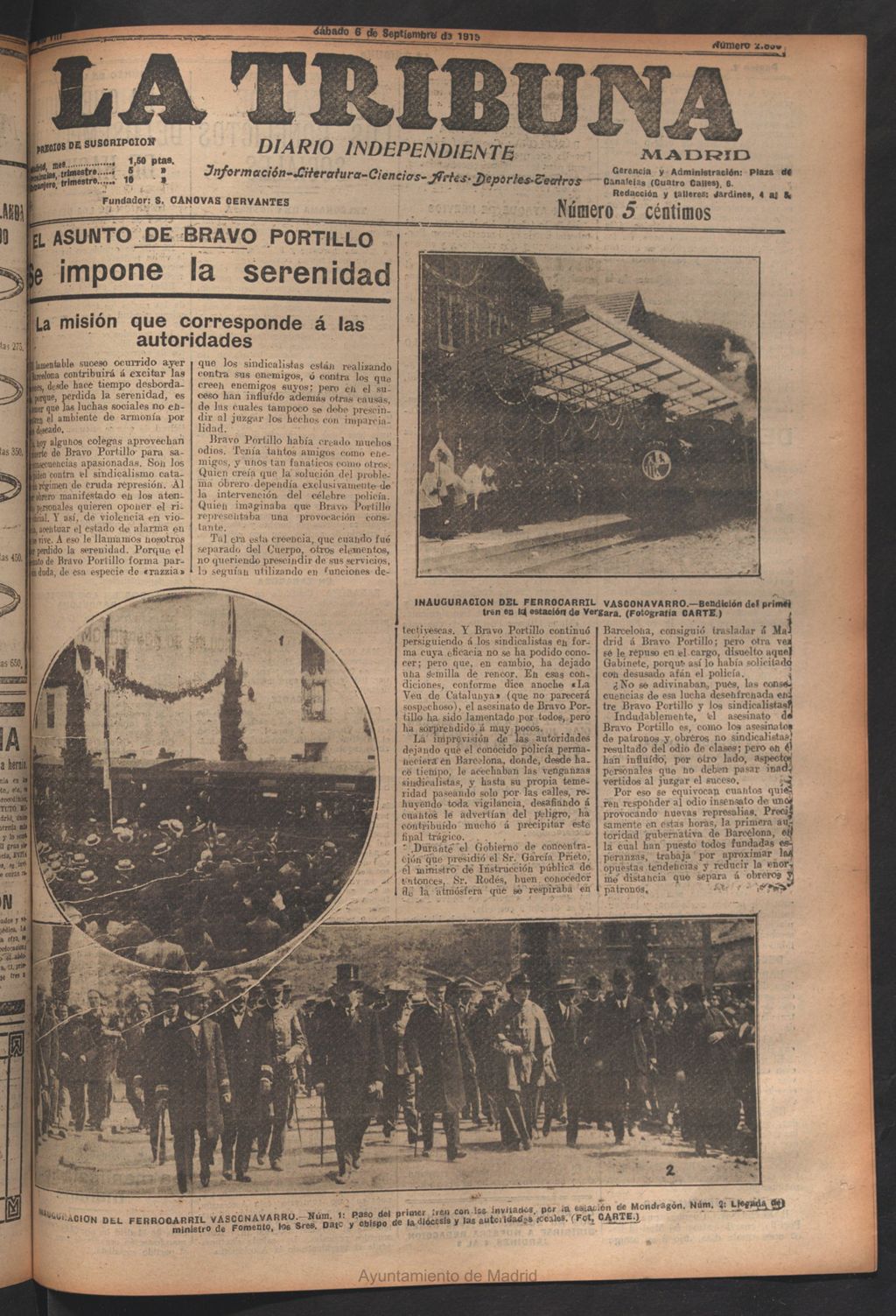 Miniatura de La Tribuna del 6 de septiembre de 1919