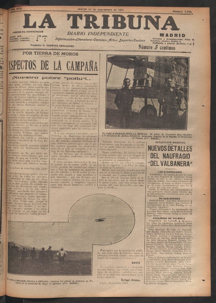 Miniatura de La Tribuna del 23 de septiembre de 1919