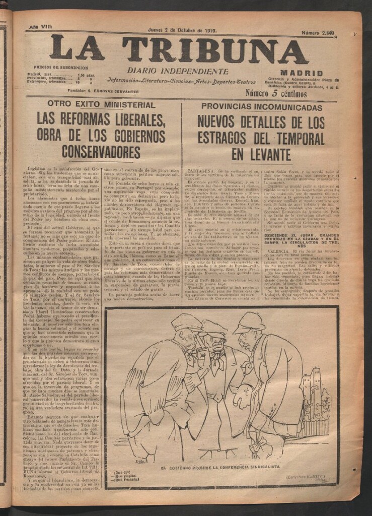 Miniatura de La Tribuna del 2 de octubre de 1919