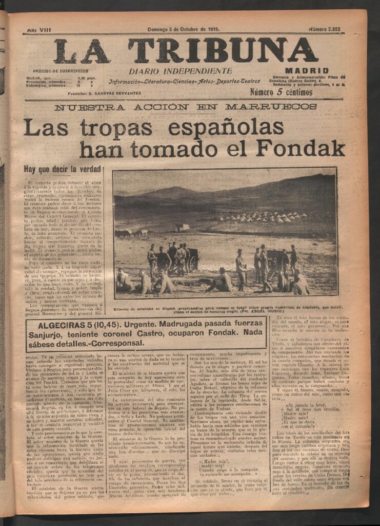 Miniatura de La Tribuna del 5 de octubre de 1919