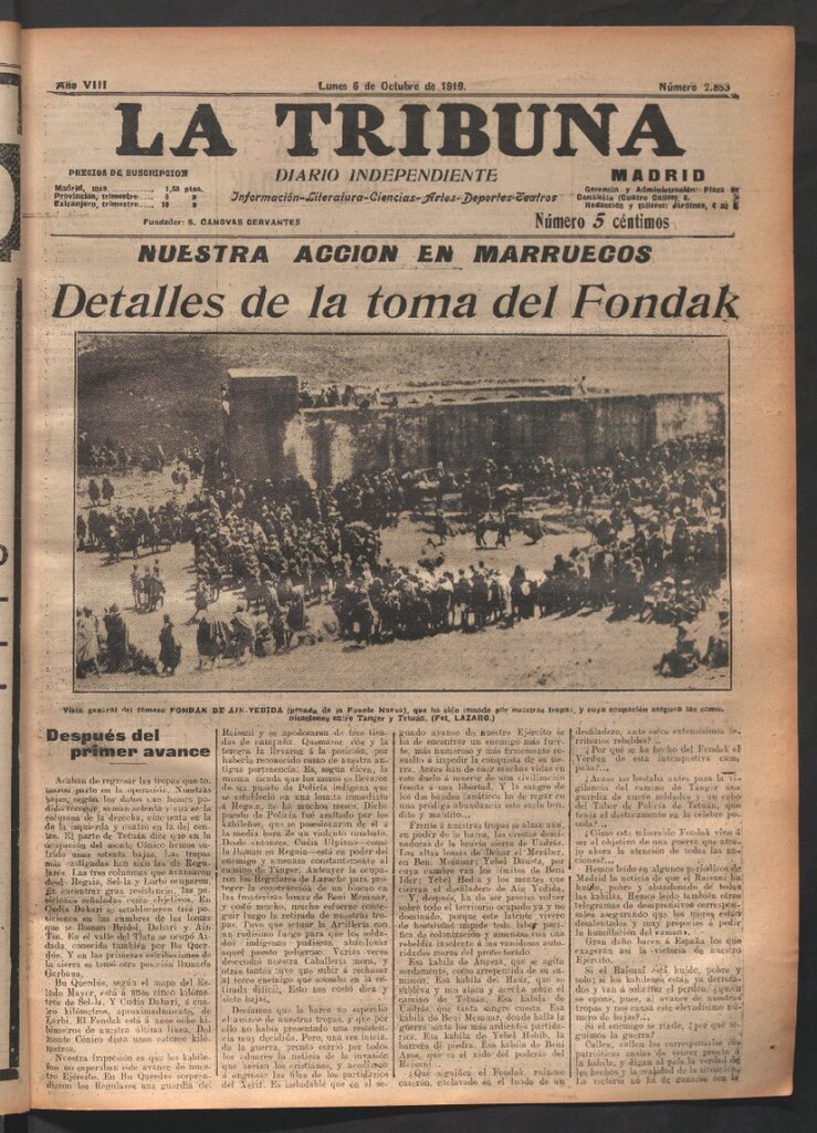 Miniatura de La Tribuna del 6 de octubre de 1919