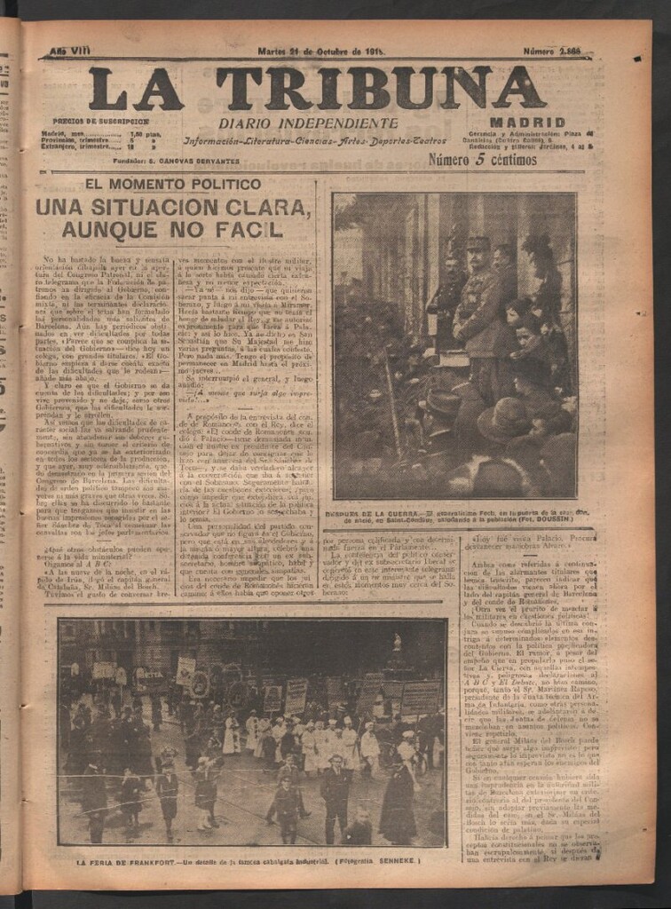 Miniatura de La Tribuna del 21 de octubre de 1919