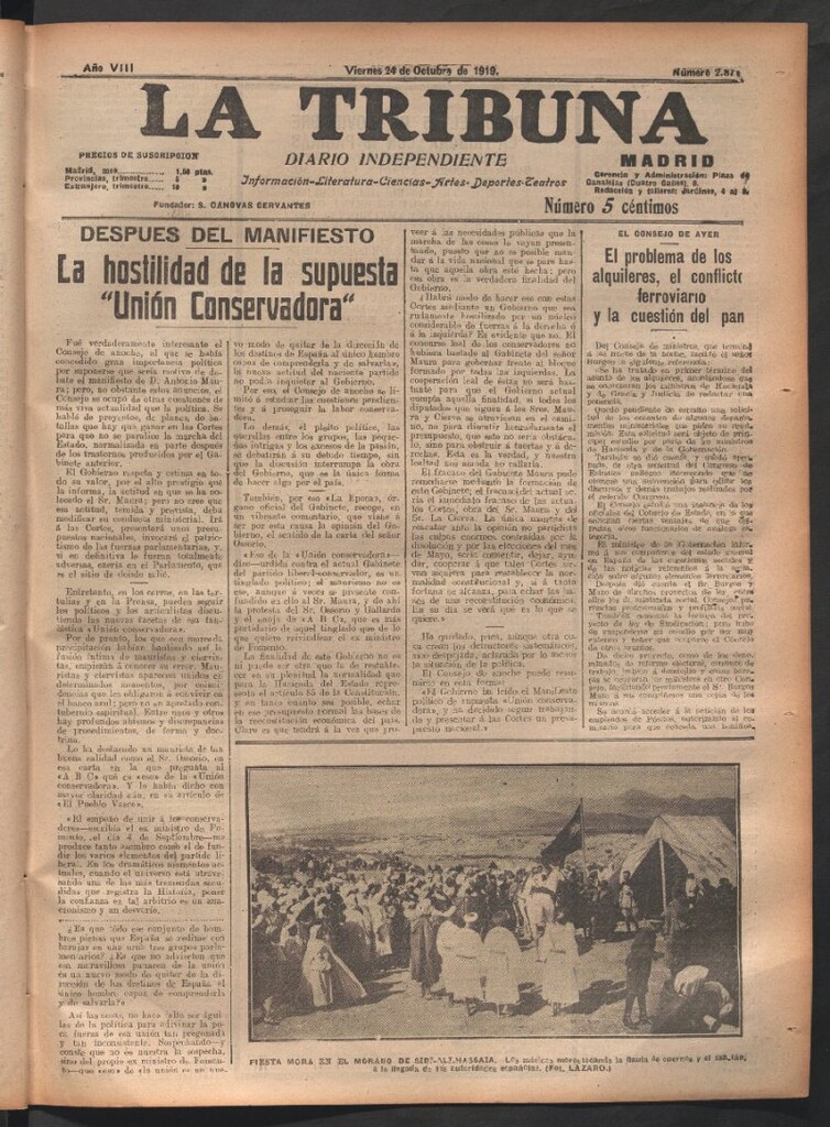 Miniatura de La Tribuna del 24 de octubre de 1919