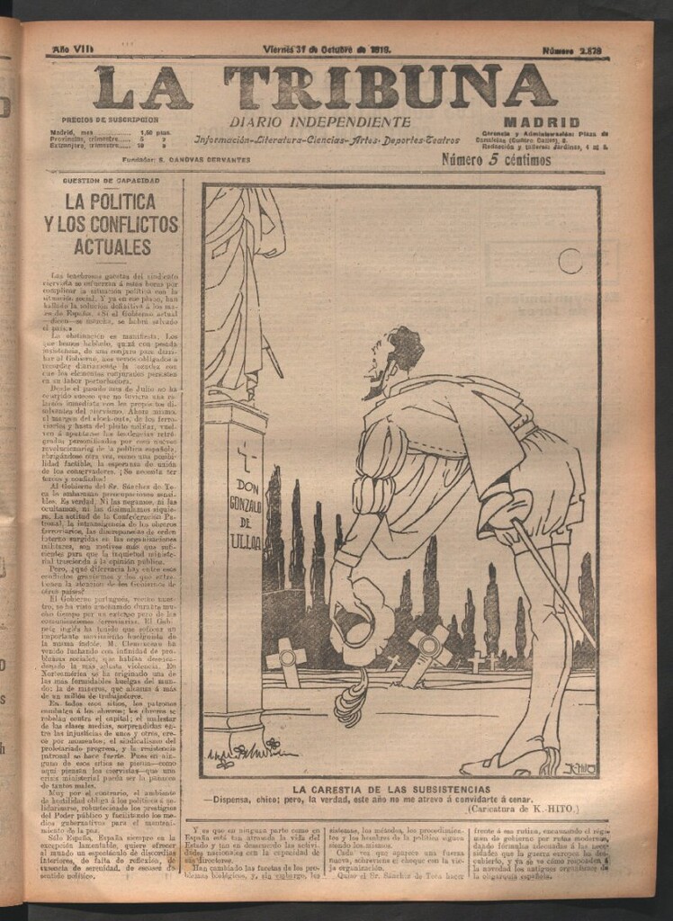 Miniatura de La Tribuna del 31 de octubre de 1919