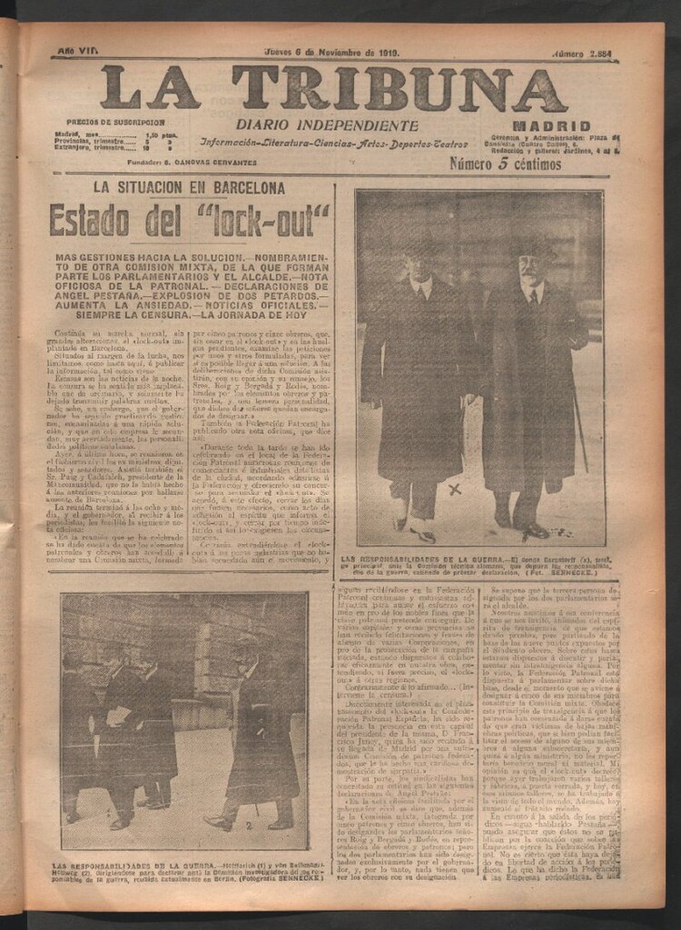 Miniatura de La Tribuna del 6 de noviembre de 1919