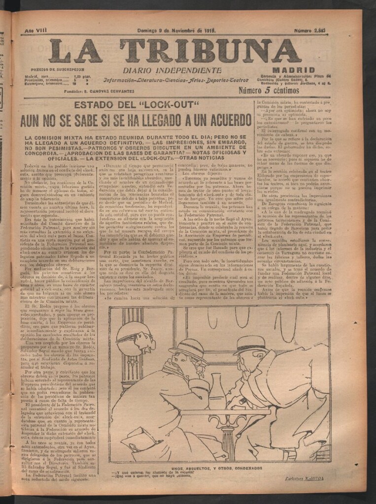 Miniatura de La Tribuna del 9 de noviembre de 1919