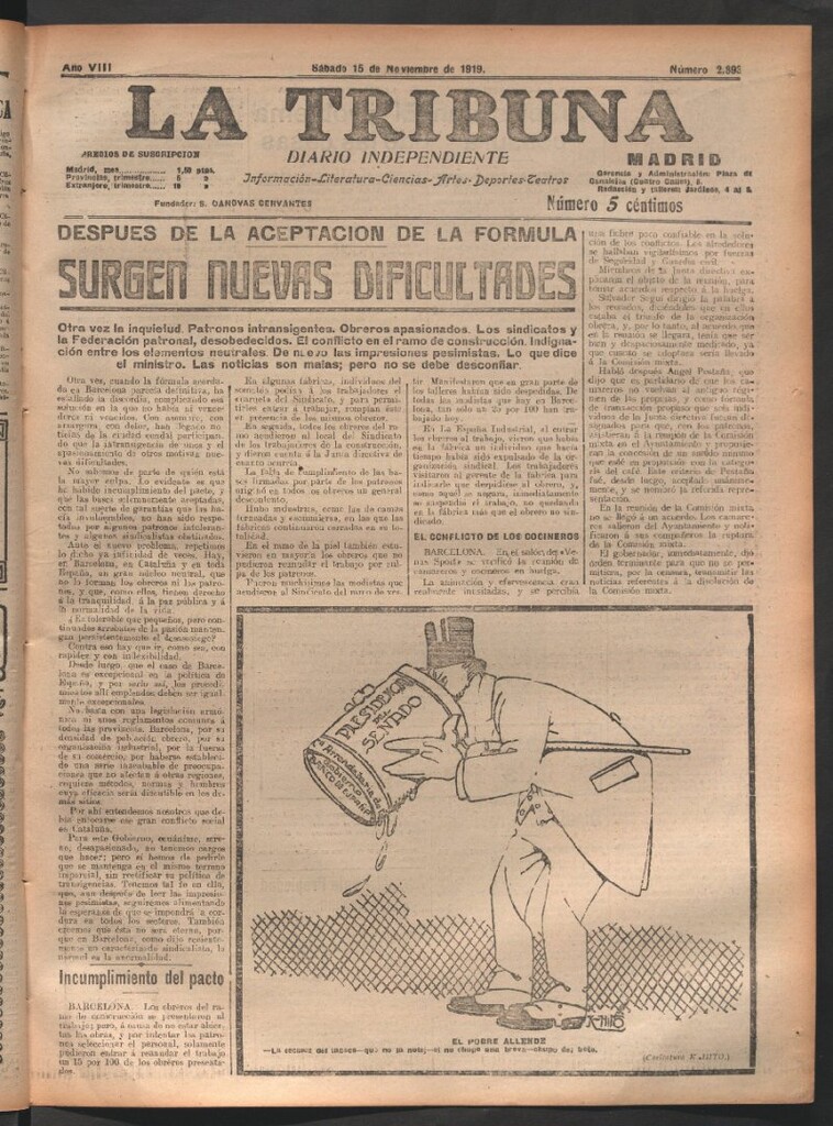 Miniatura de La Tribuna del 15 de noviembre de 1919