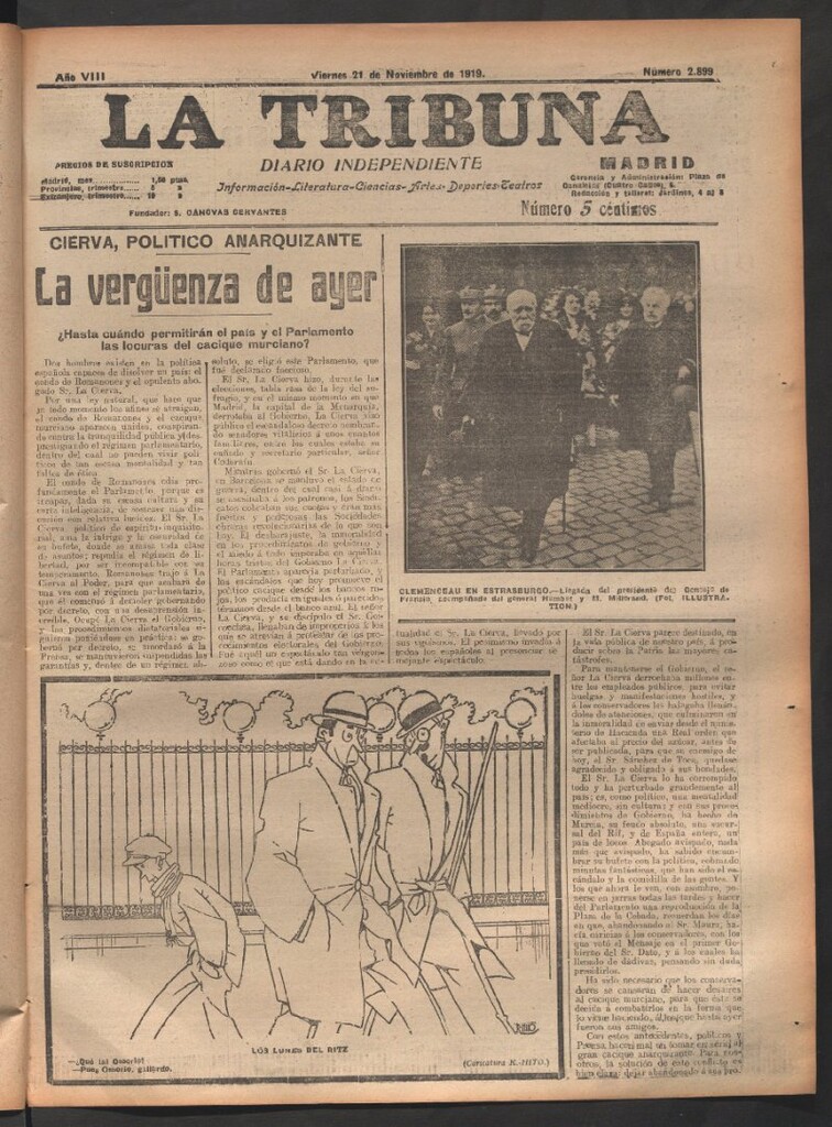 Miniatura de La Tribuna del 21 de noviembre de 1919