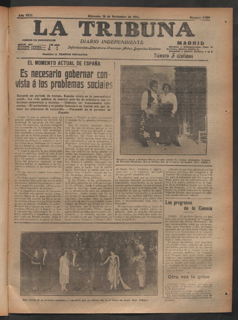 Miniatura de La Tribuna del 26 de noviembre de 1919