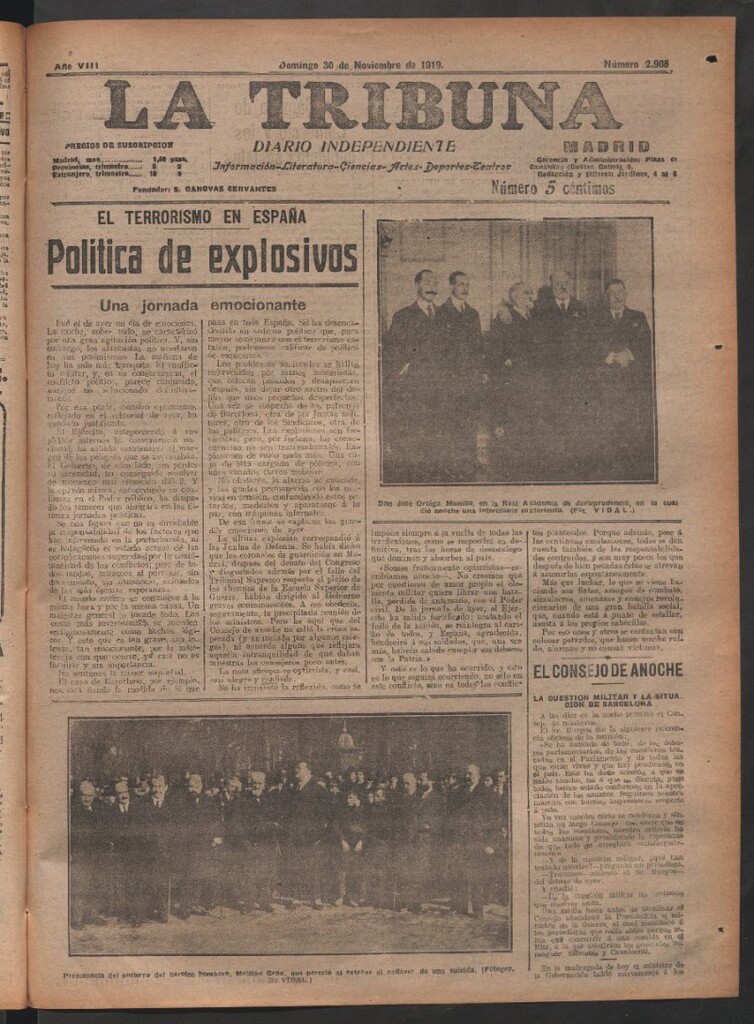 Miniatura de La Tribuna del 30 de noviembre de 1919