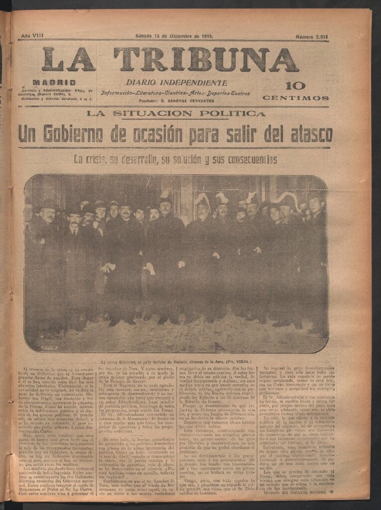 Miniatura de La Tribuna del 13 de diciembre de 1919