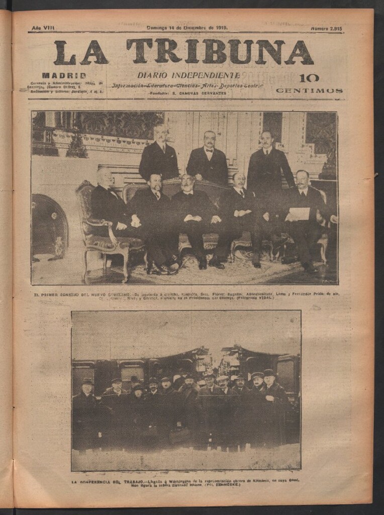 Miniatura de La Tribuna del 14 de diciembre de 1919