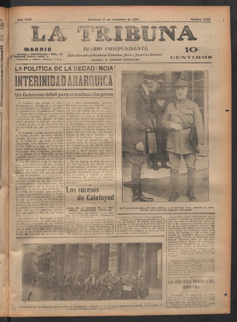 Miniatura de La Tribuna del 21 de diciembre de 1919