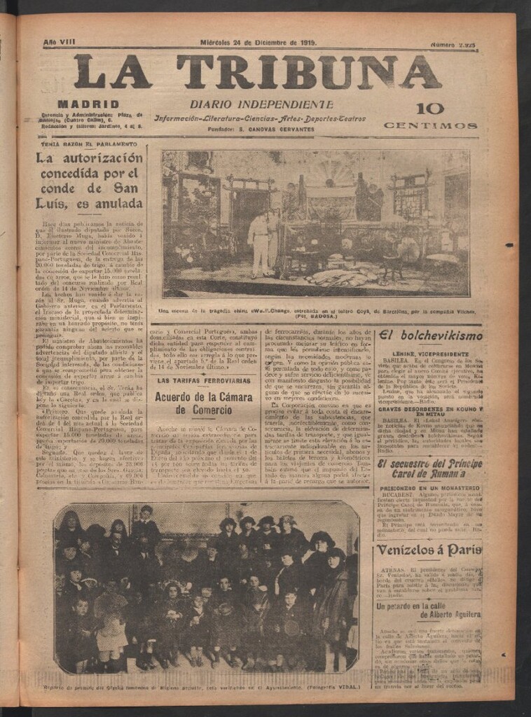 Miniatura de La Tribuna del 24 de diciembre de 1919