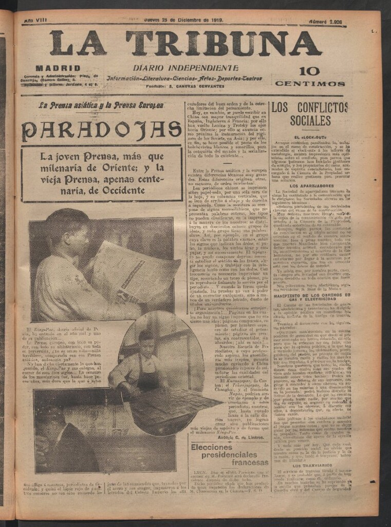 Miniatura de La Tribuna del 25 de diciembre de 1919
