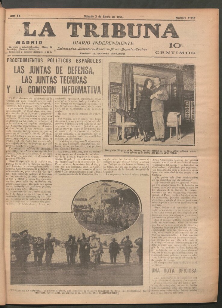 Miniatura de La Tribuna del 3 de enero de 1920