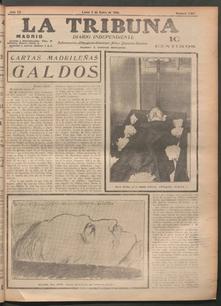 Miniatura de La Tribuna del 5 de enero de 1920