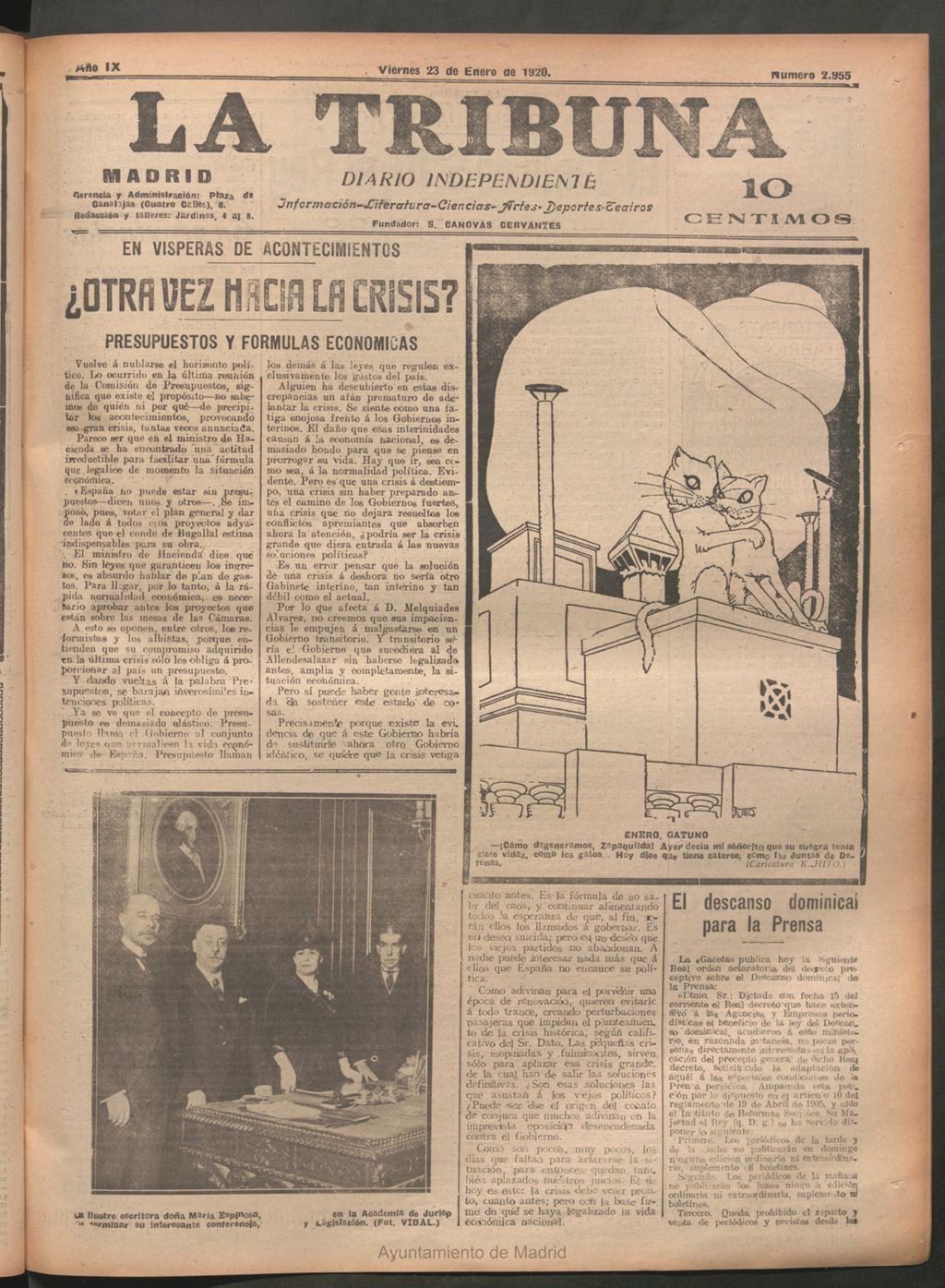 Miniatura de La Tribuna del 23 de enero de 1920