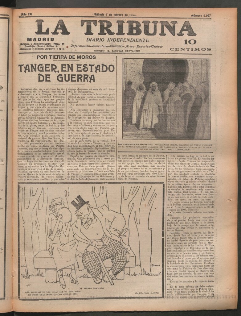 Miniatura de La Tribuna del 7 de febrero de 1920