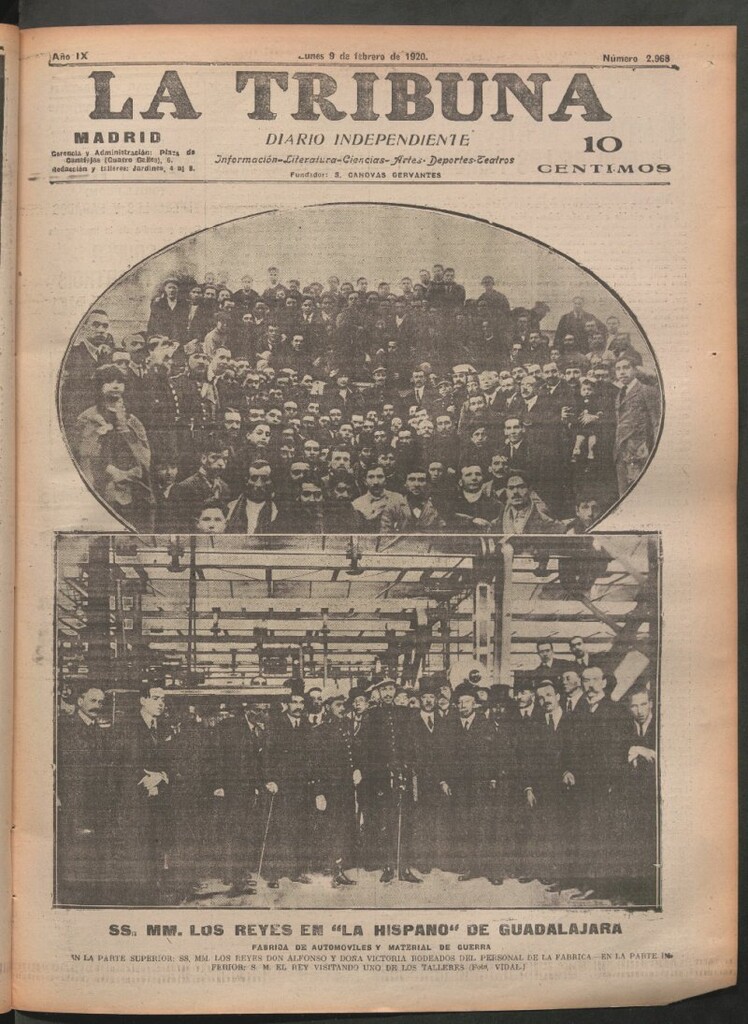 Miniatura de La Tribuna del 9 de febrero de 1920