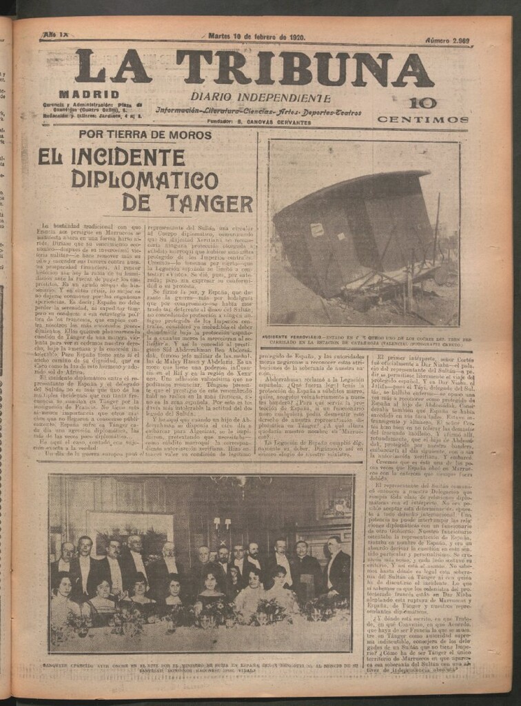Miniatura de La Tribuna del 10 de febrero de 1920