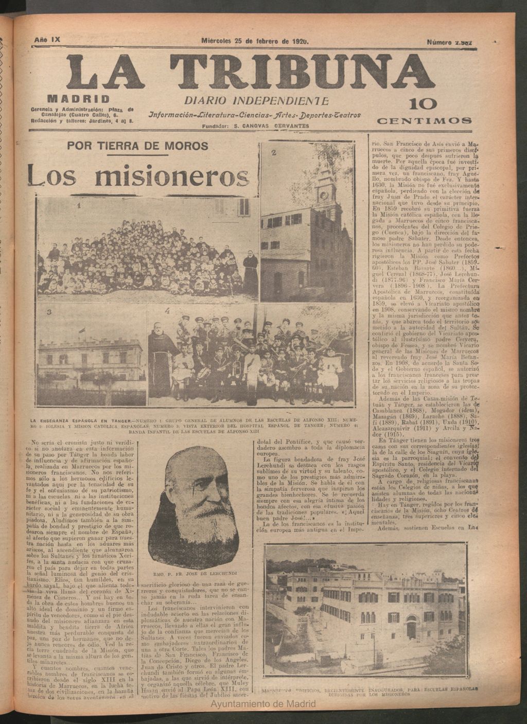 Miniatura de La Tribuna del 25 de febrero de 1920