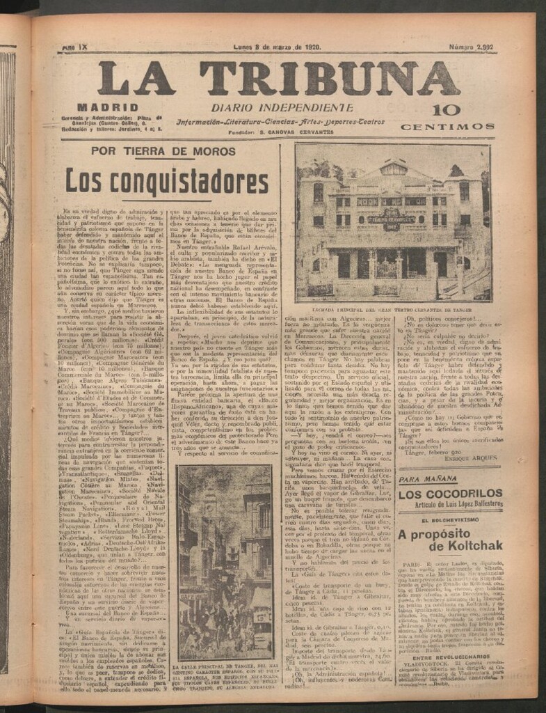 Miniatura de La Tribuna del 8 de marzo de 1920