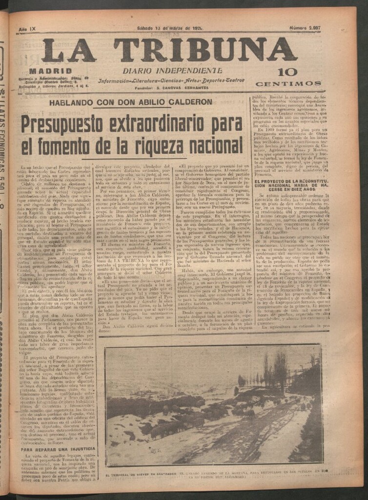 Miniatura de La Tribuna del 13 de marzo de 1920