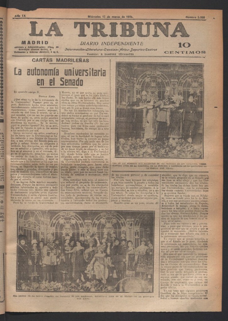 Miniatura de La Tribuna del 17 de marzo de 1920