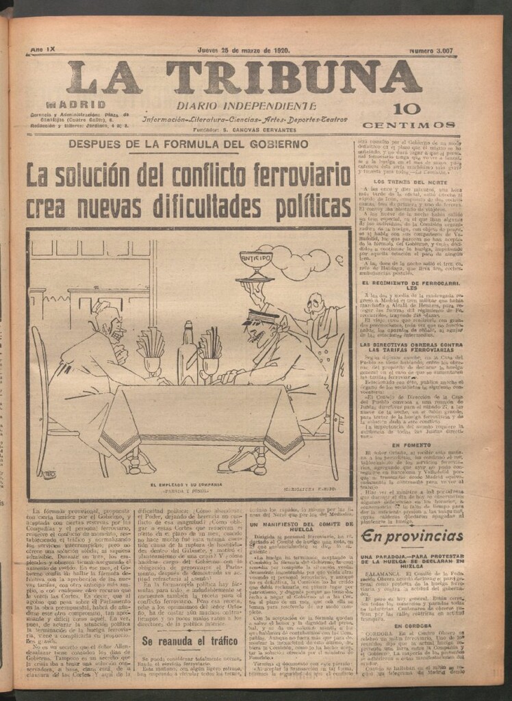 Miniatura de La Tribuna del 25 de marzo de 1920