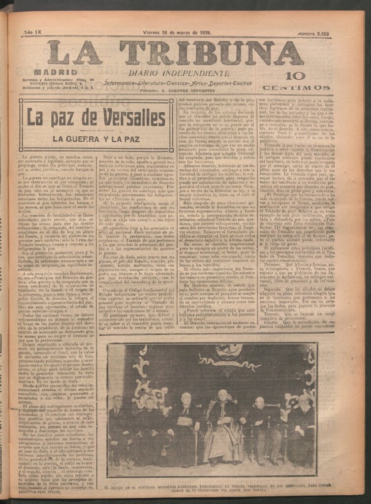 Miniatura de La Tribuna del 26 de marzo de 1920