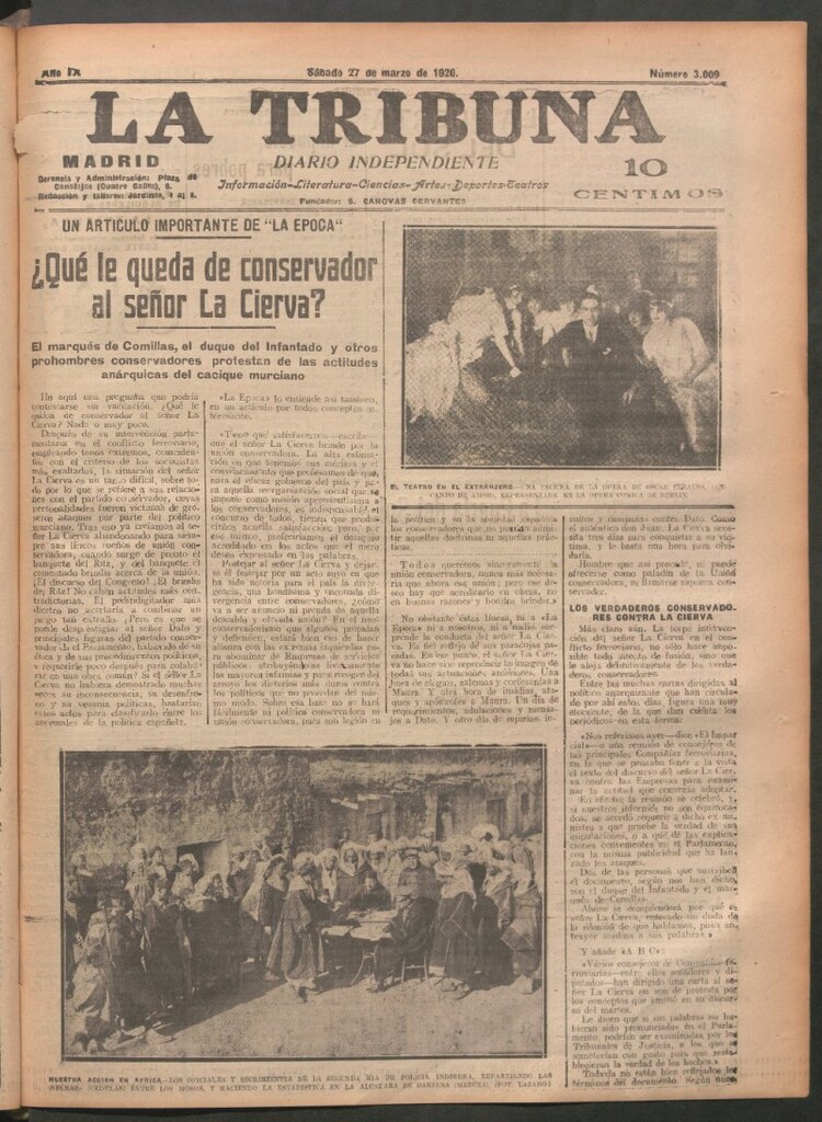 Miniatura de La Tribuna del 27 de marzo de 1920