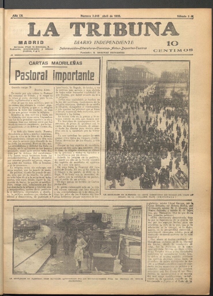 Miniatura de La Tribuna del 3 de abril de 1920